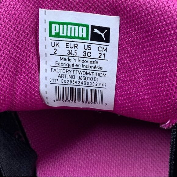 PUMA~Youth Girl’s~Suede Pink Wide Lace Sneakers Size 3C - Picture 8 of 8